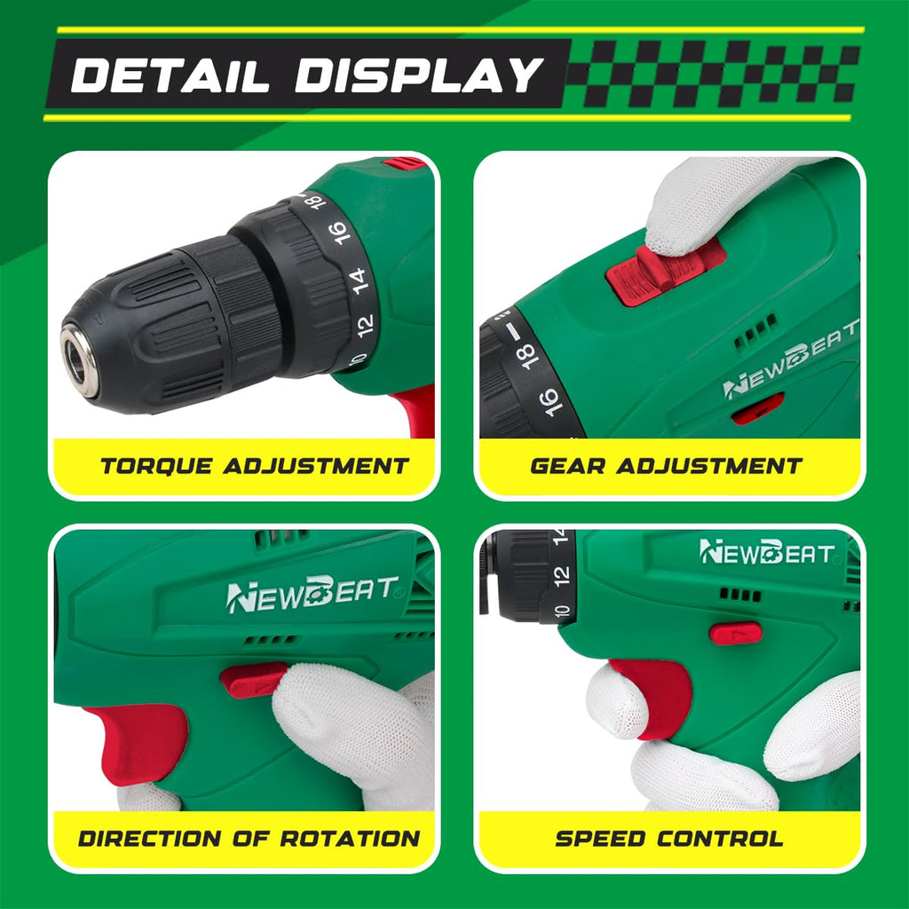 Cordless Drill Set 12V with Battery and Charger B96407