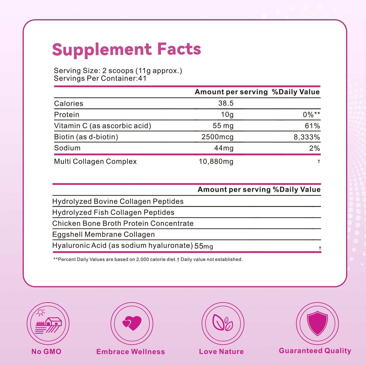 Unflavored Multi Collagen Peptides Powder 1lb G829