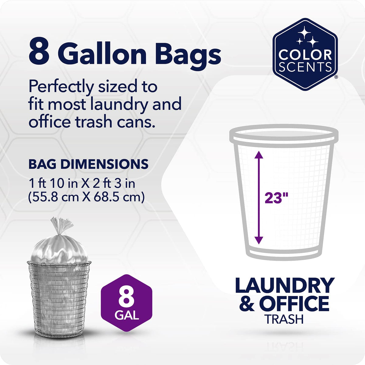 8 Gallon Twist Tie Trash Bags V62514