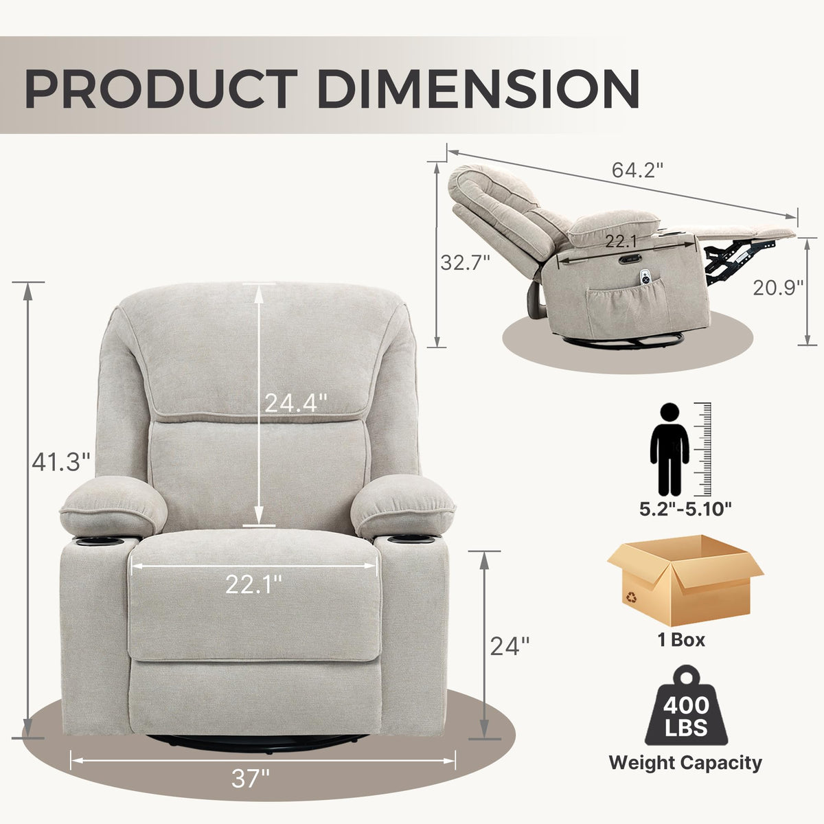 Electric Power Recliner U2742