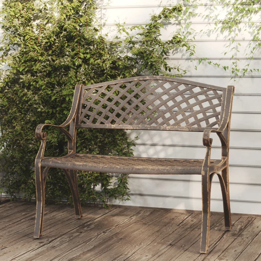 Cast Aluminum and Cast Iron Garden Bench M81611