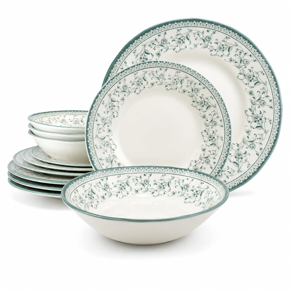12-Piece Porcelain Dinnerware Set for 4 A551
