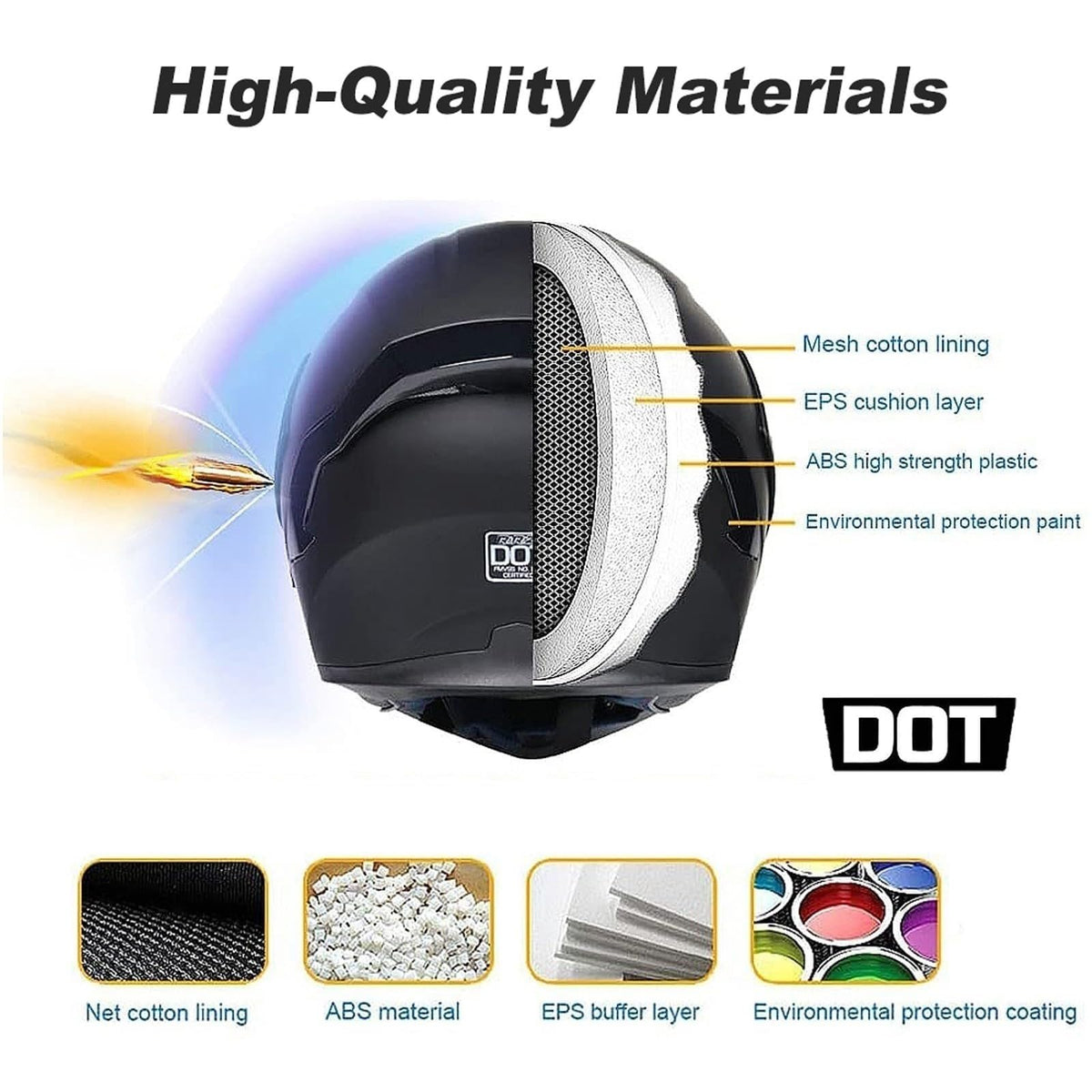 Bluetooth Modular Flip Up Full Face Motorcycle Helmet with Dual Visor Z7188