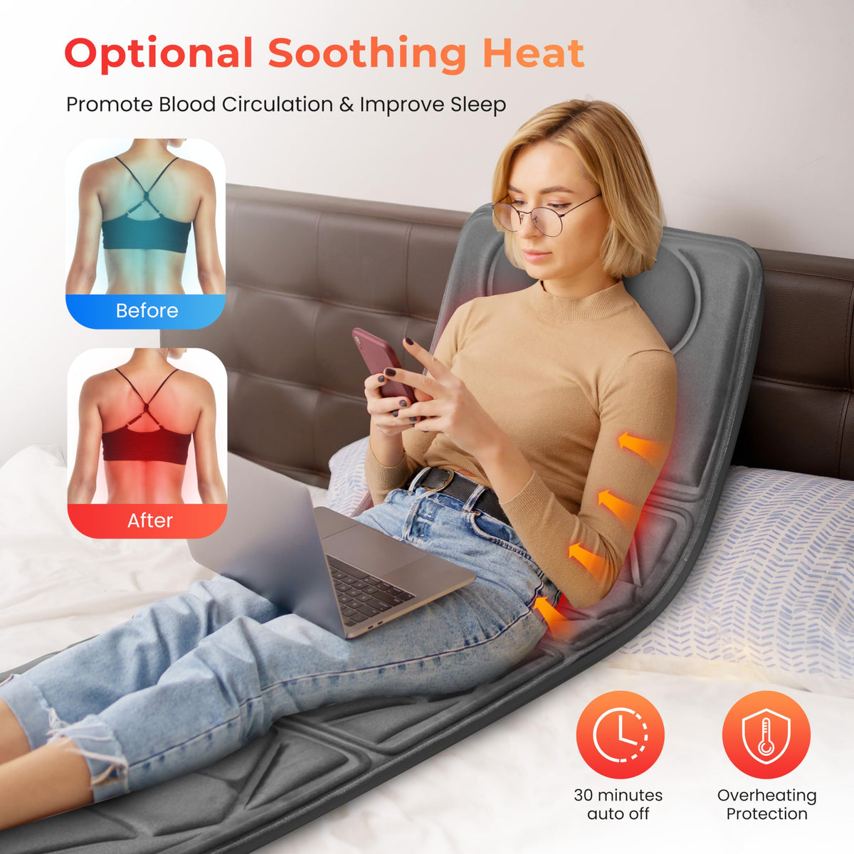Full Body Massage Mat with Heat I9234