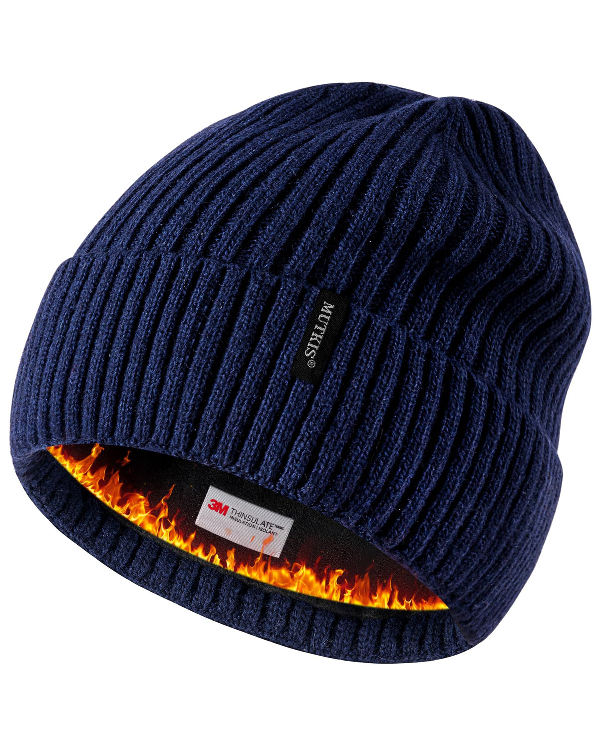 Merino Wool Knit Beanie Hat U600487