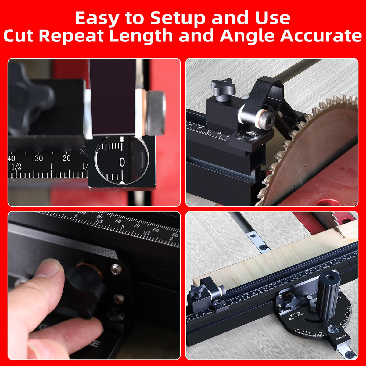 Compact Table Saw Miter Gauge with 14 Inch Fence K7500