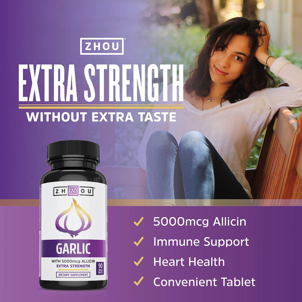 Garlic with Allicin Supplement 90 Coated Tablets P903