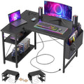 40 inch L Shaped Computer Desk with Power Outlets Y956839