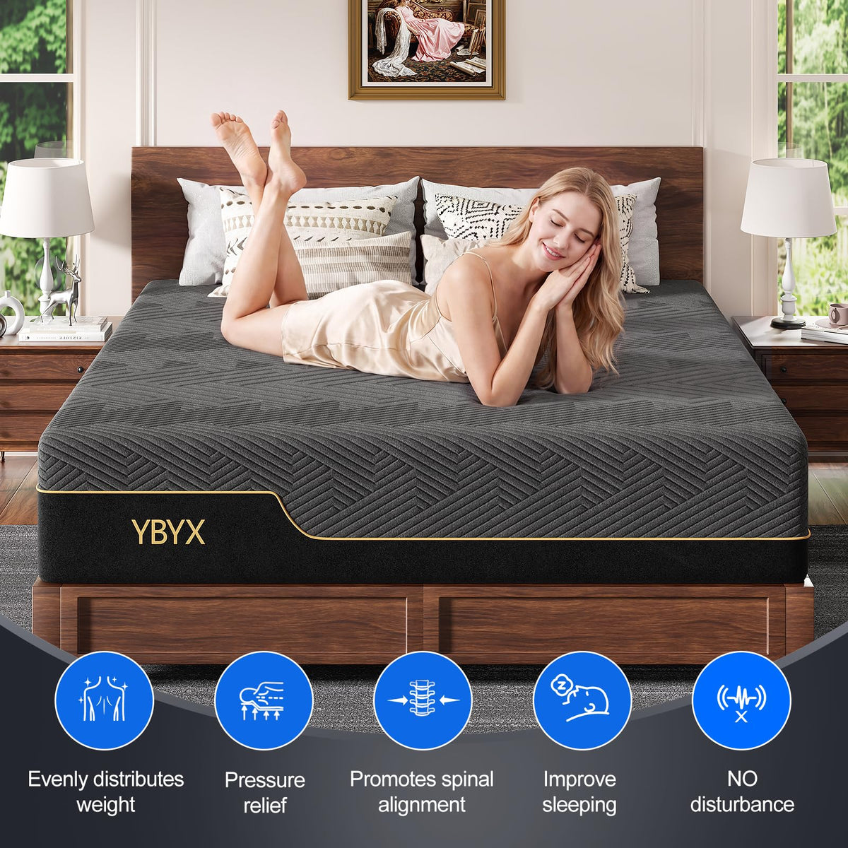 12 Inch Full Size Hybrid Mattress with Memory Foam Z34110