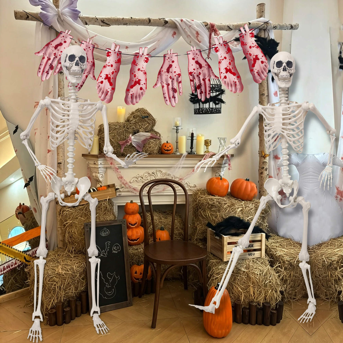 5.4Ft Poseable Skeleton Plastic Human Bones Y976