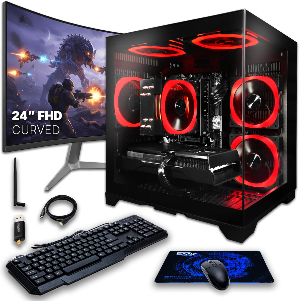 Intel Core i5-12400F GeForce RTX 3050 16GB DDR4 512GB NVMe SSD Gaming PC D392