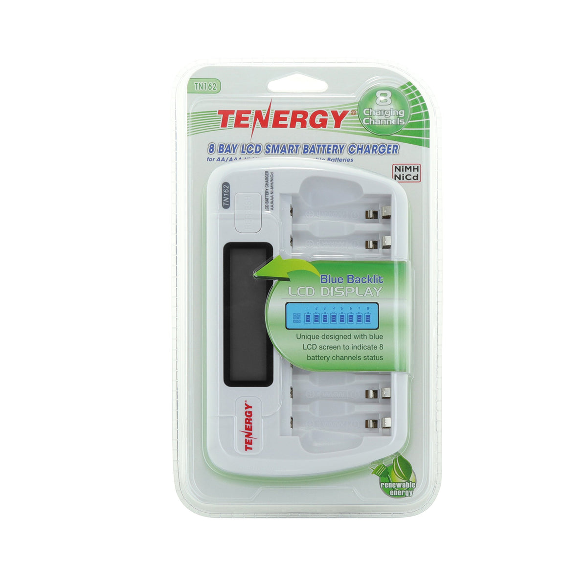 8-Bay Smart LCD Battery Charger for AA/AAA NiMH/NiCd Batteries C511