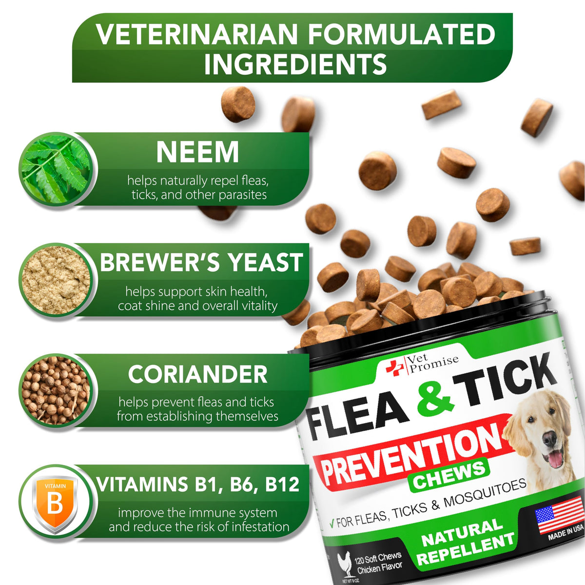 Flea and Tick Prevention for Dogs Chewables I5207