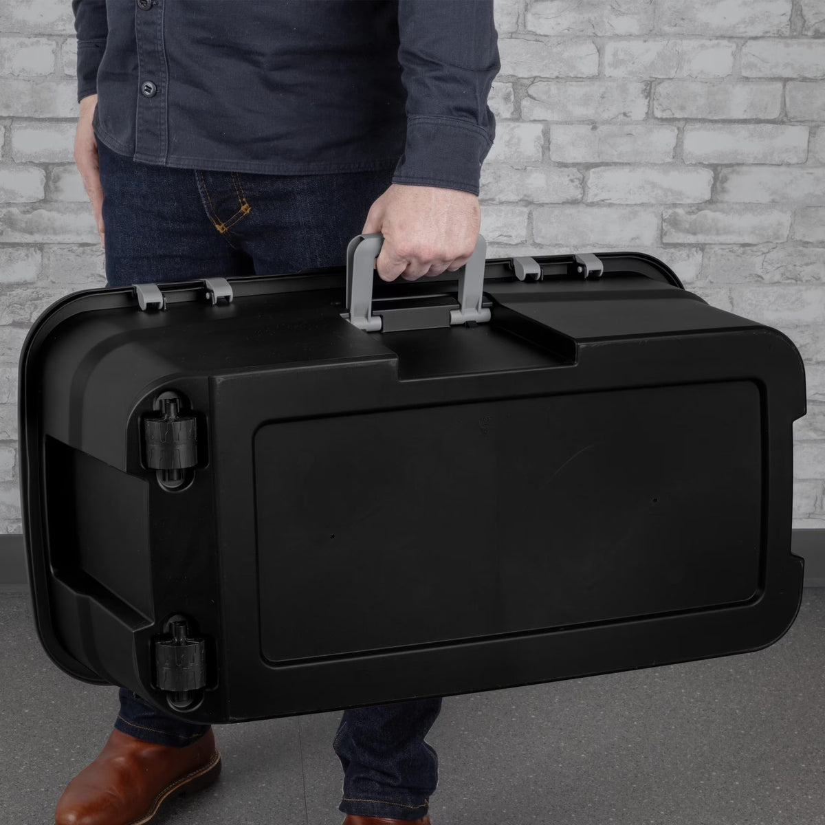 22 Gallon Black Wheeled Plastic Storage Trunk T60944