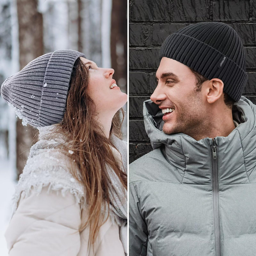 Merino Wool Knit Beanie Hat U600487