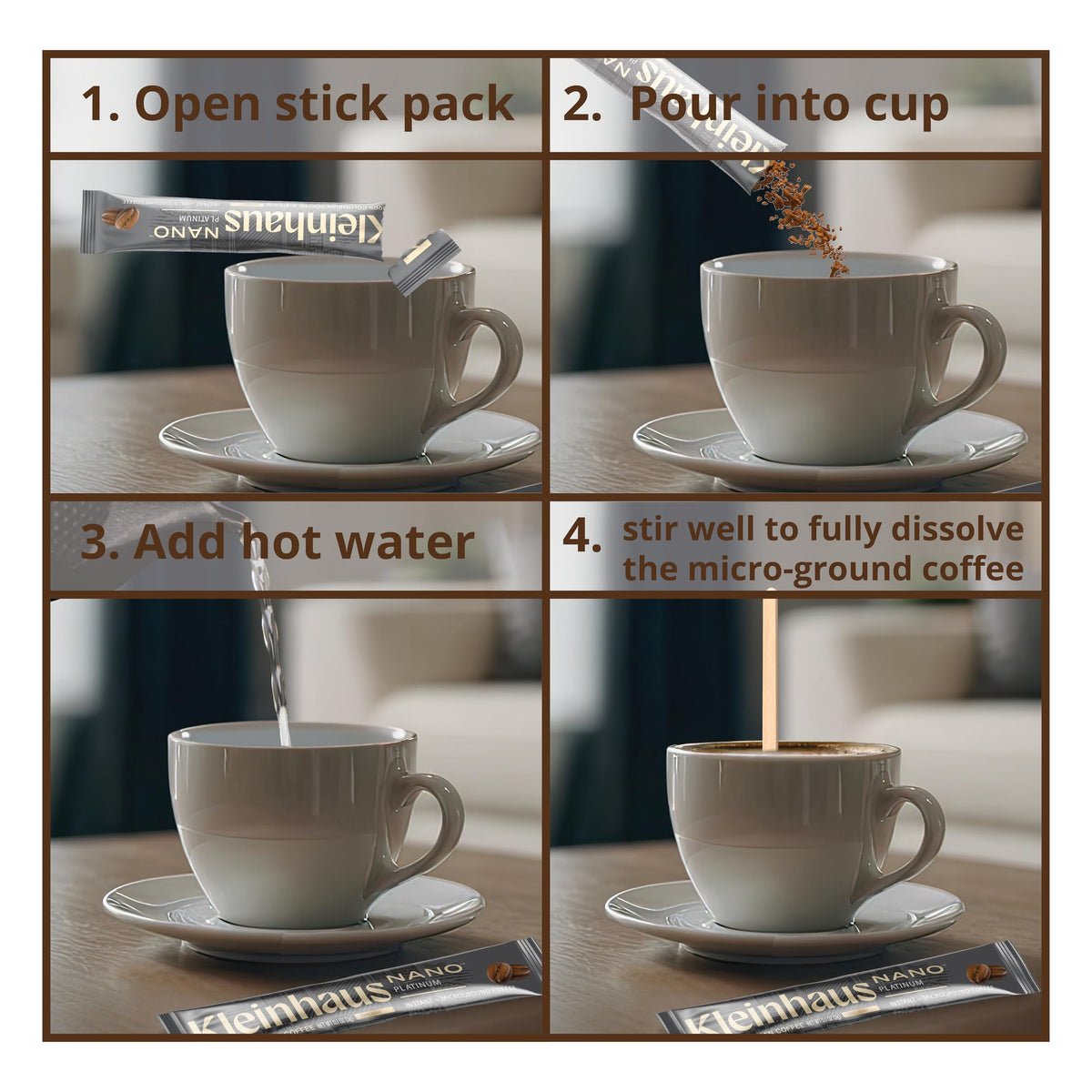 Dark Roast Instant Coffee Packets A792