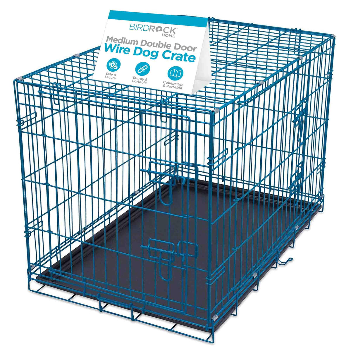 Medium 36 Inches Double Door Metal Steel Dog Kennel E682