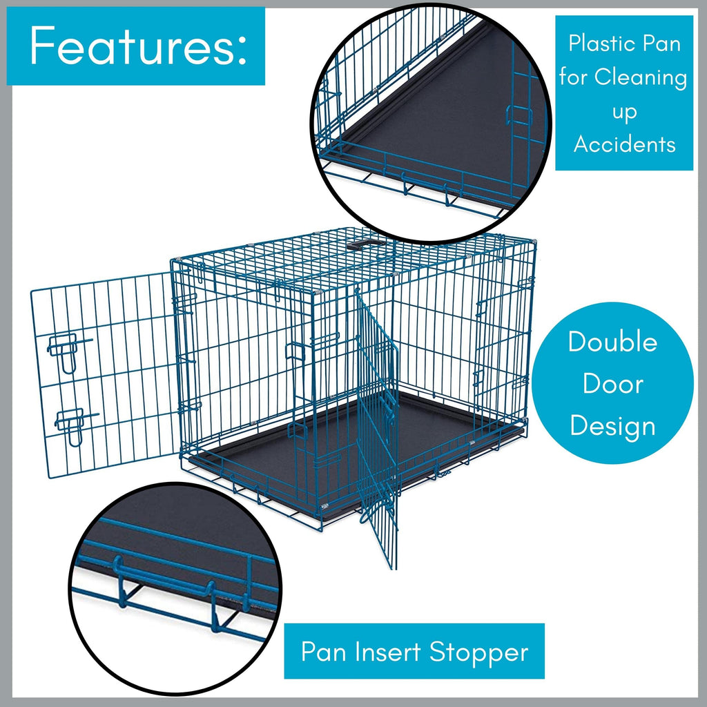 Medium 36 Inches Double Door Metal Steel Dog Kennel E682