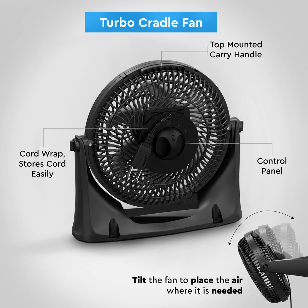 9 inch 3-Speed Floor Fan with Wall-Mounting V966580