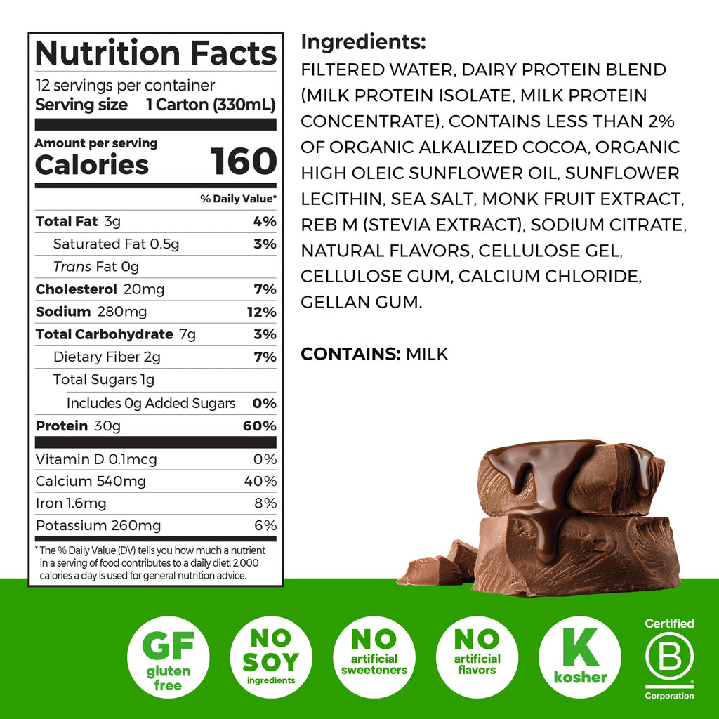 Chocolate High Protein Dairy Shake 11 oz 12pk F46118