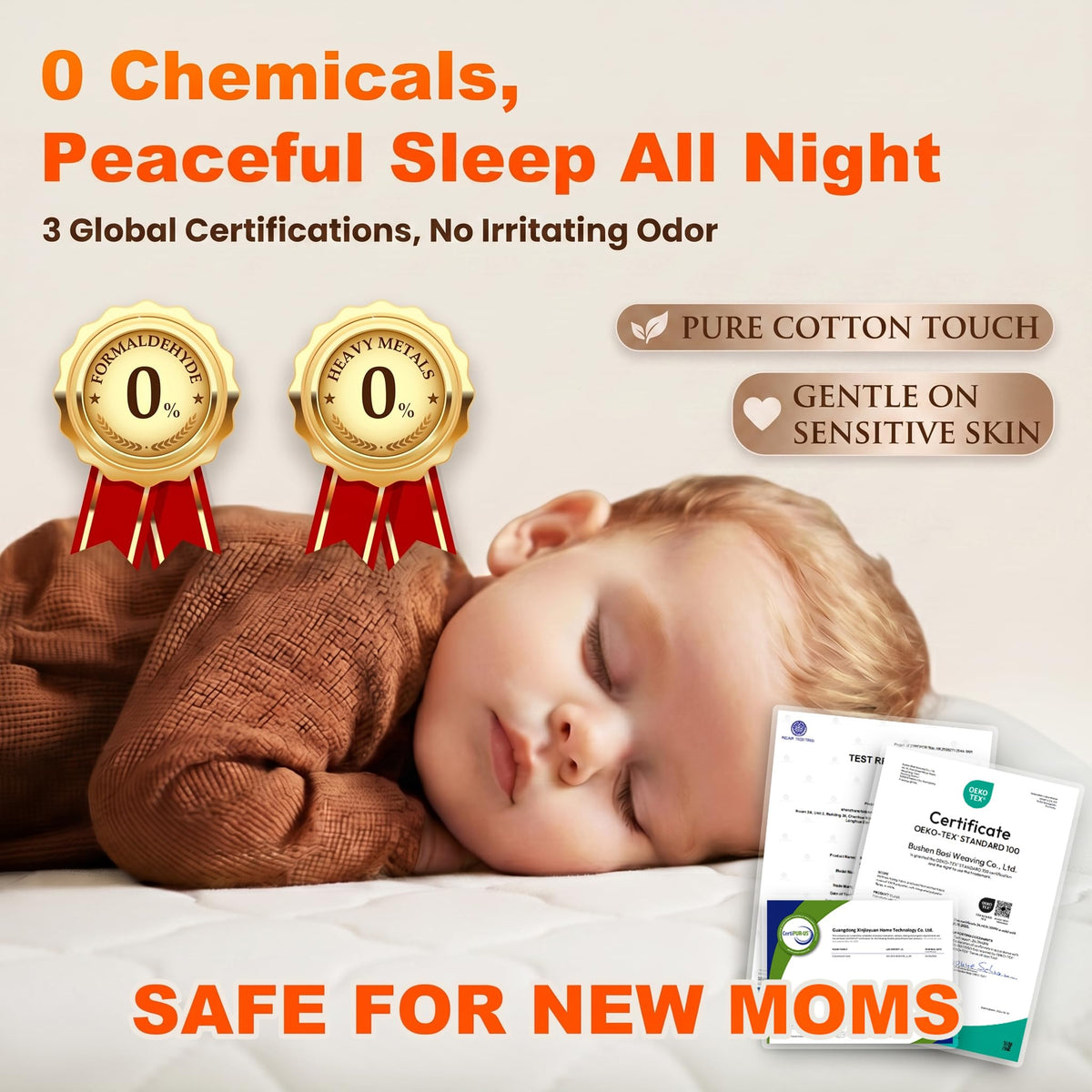 Dual Sided Memory Foam Baby Crib Mattress F862