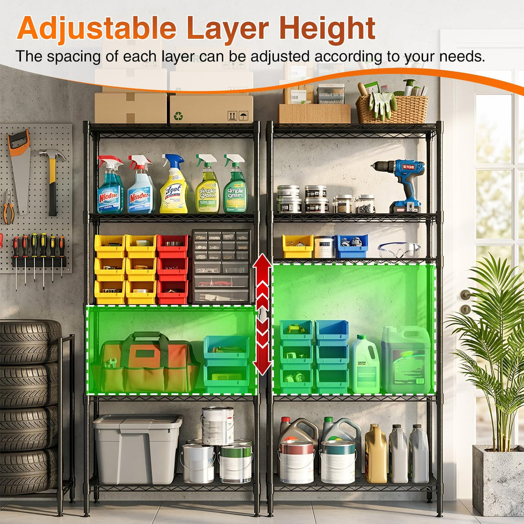5-Tier Wire Shelf with Wheels L220423
