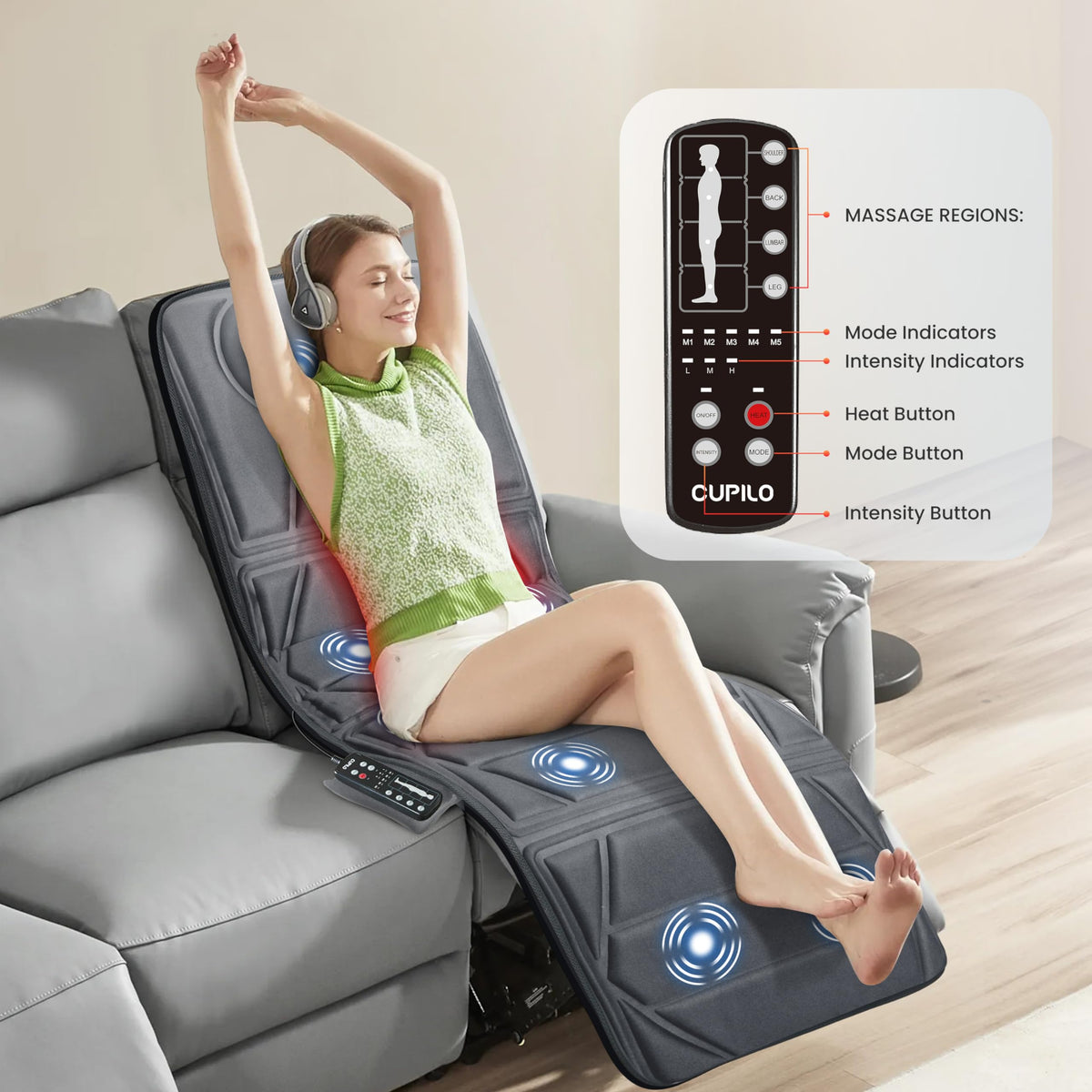 Full Body Massage Mat with Heat I9234