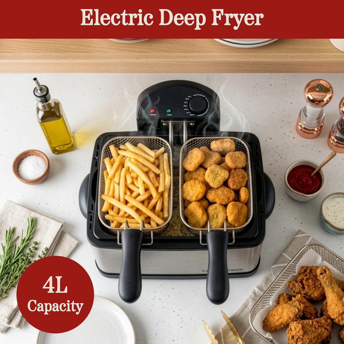 4L Electric Oil Fryer E161