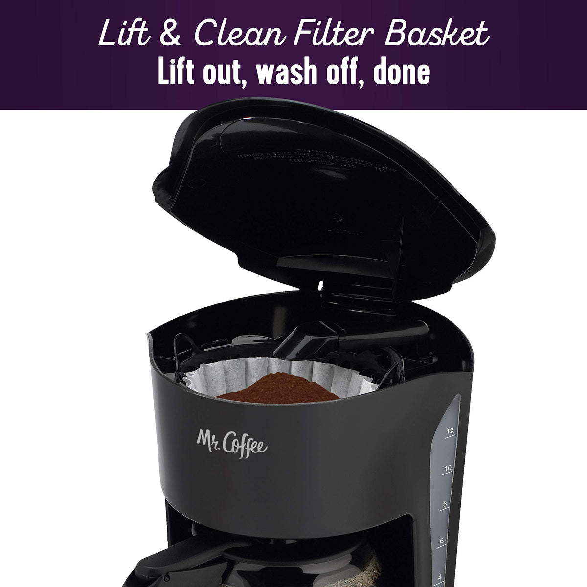 Black 12 Cup Coffee Maker with Glass Carafe G78174
