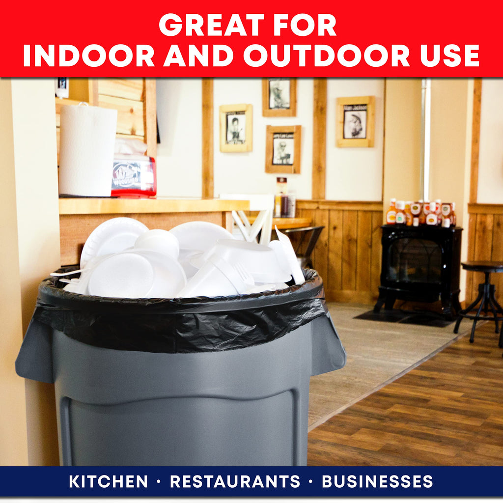 55 Gallon 3 Mil Black Contractor Garbage Bags W653
