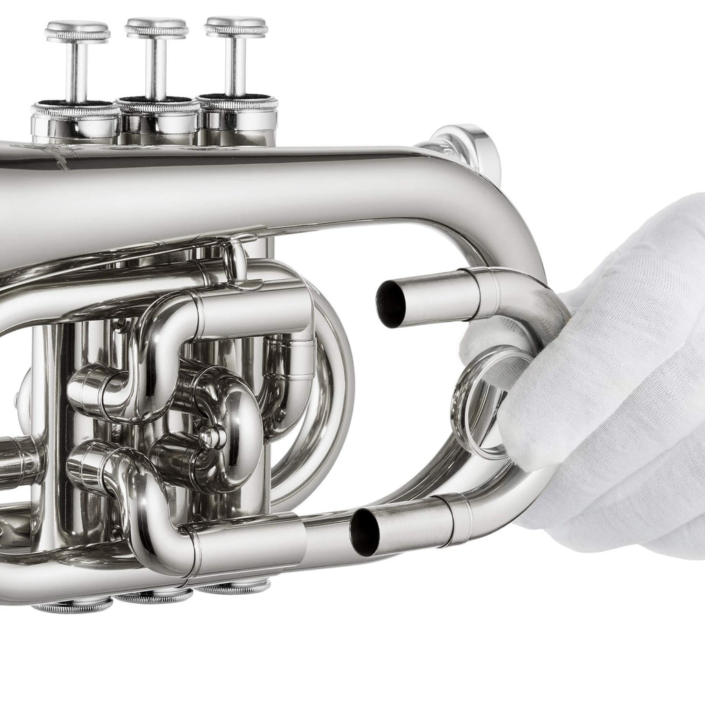 Bb Brass Pocket Trumpet with Nickel Plated Finish I18185