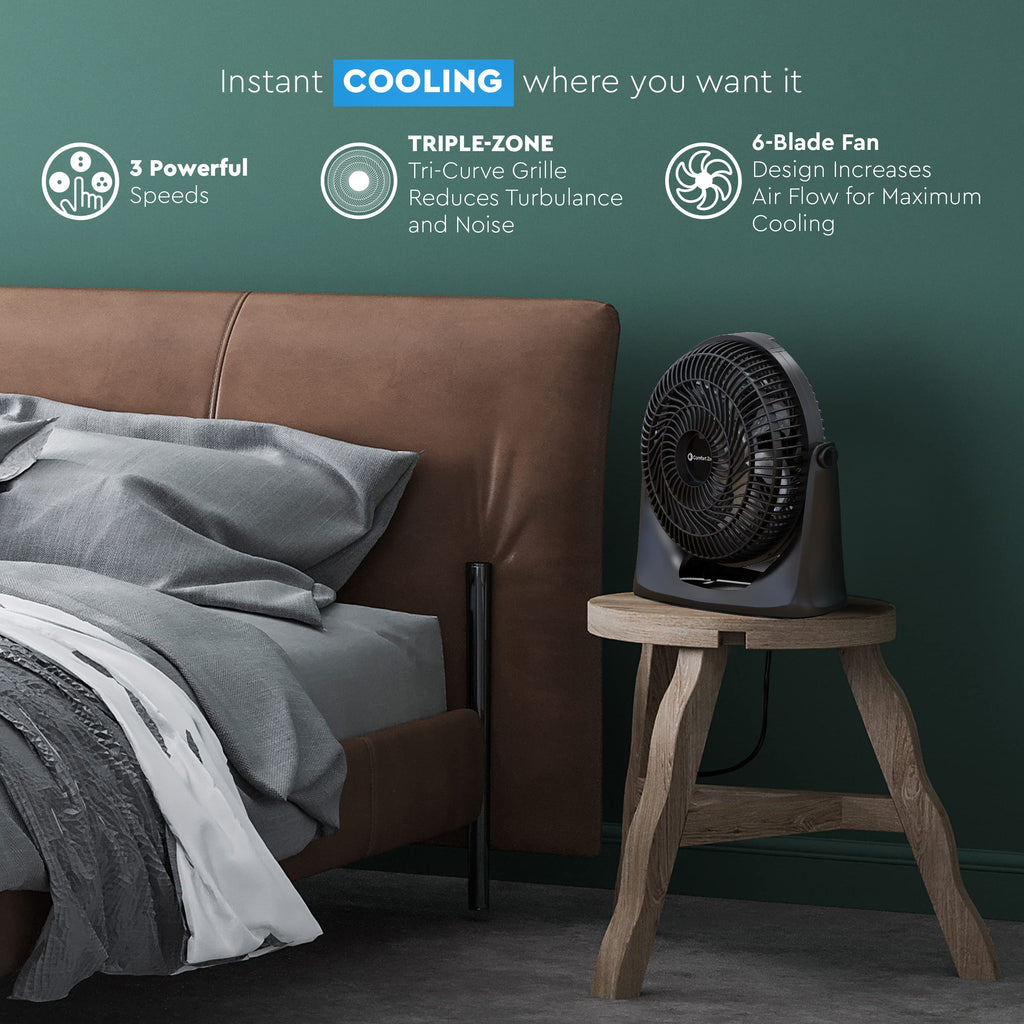 9 inch 3-Speed Floor Fan with Wall-Mounting V966580