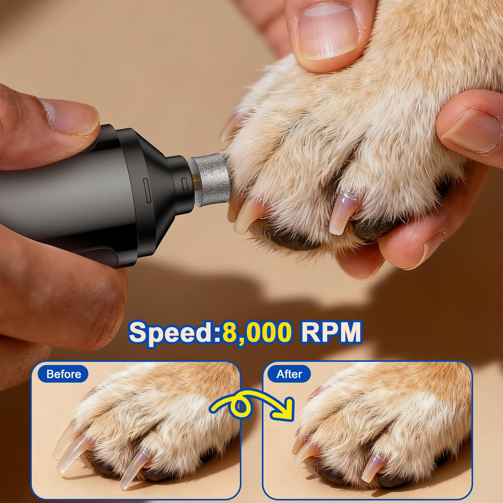 Quiet Low-Vibration Dog Nail Grinder Black L572220