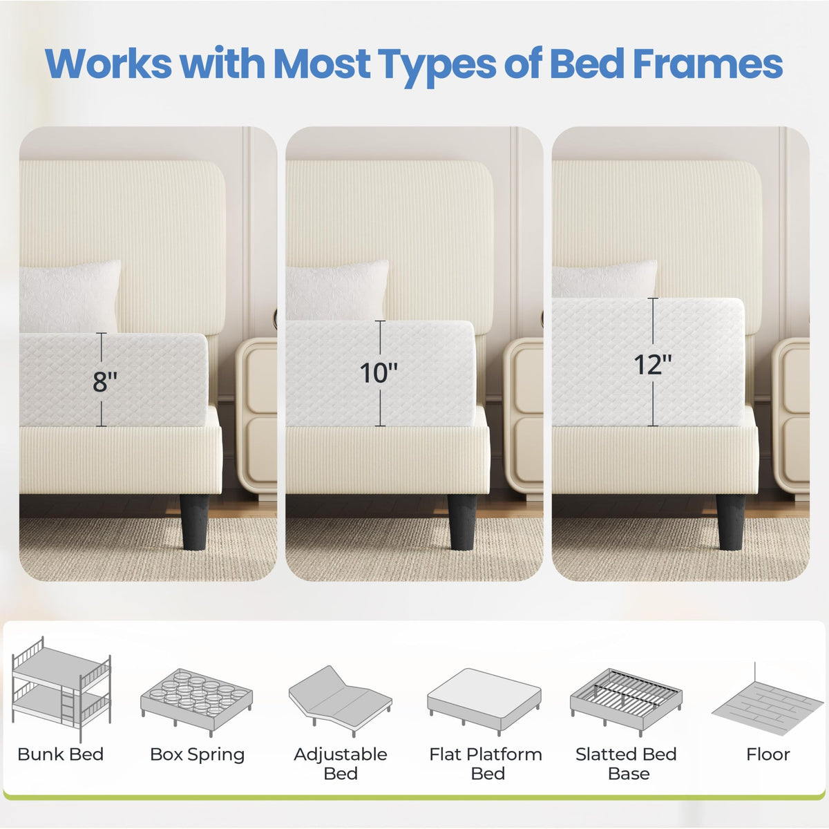 8 Inch Gel Memory Foam Mattress R1531