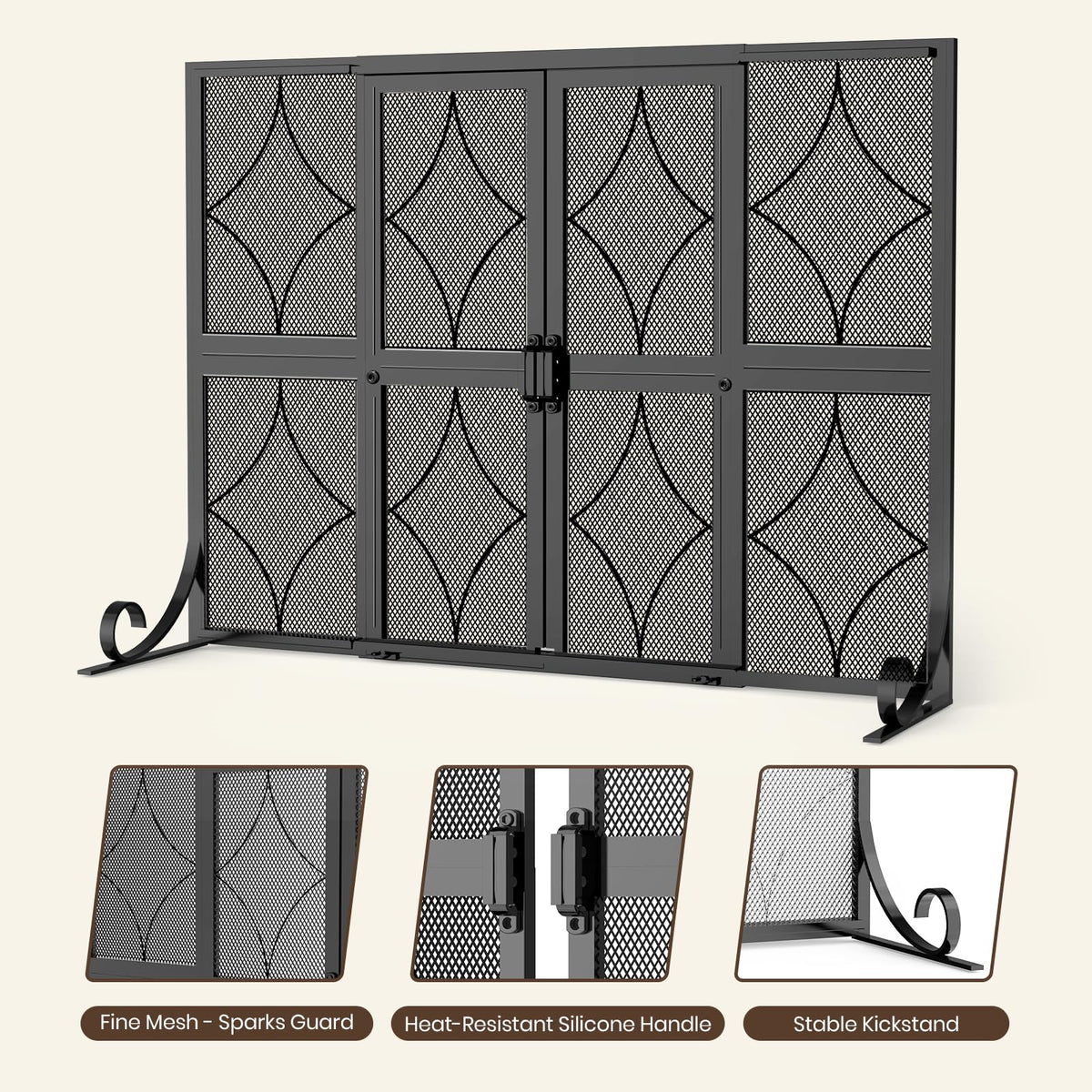 Fireplace Screen with Sliding Doors G41516