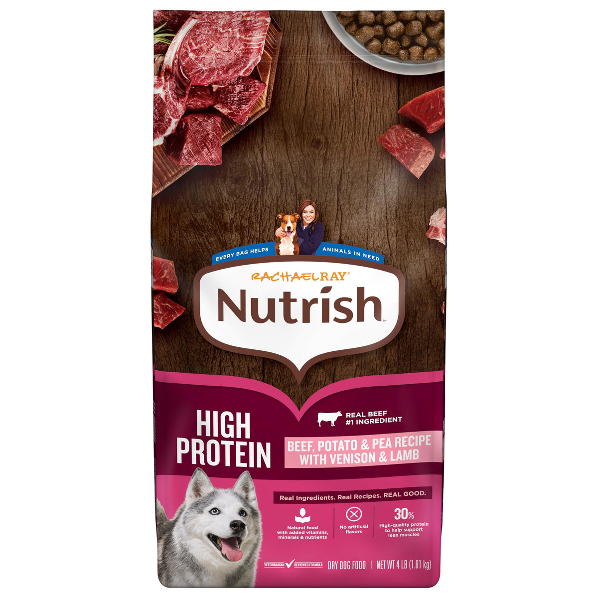 High Protein Dry Dog Food 4 lb. Bag J351