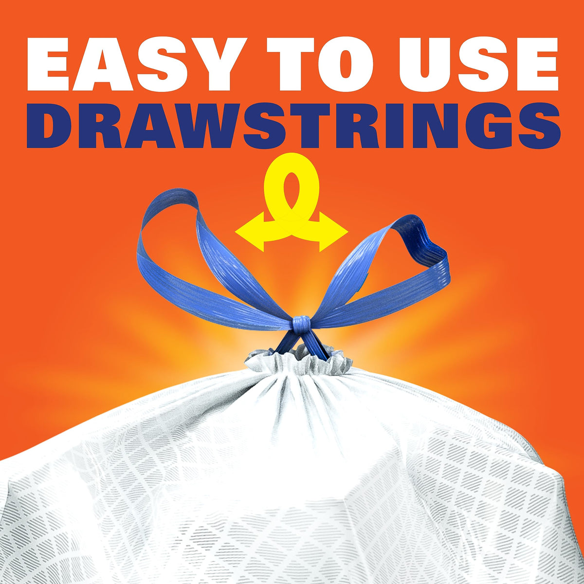 13 Gal White Kitchen Trash Bags 80ct B815