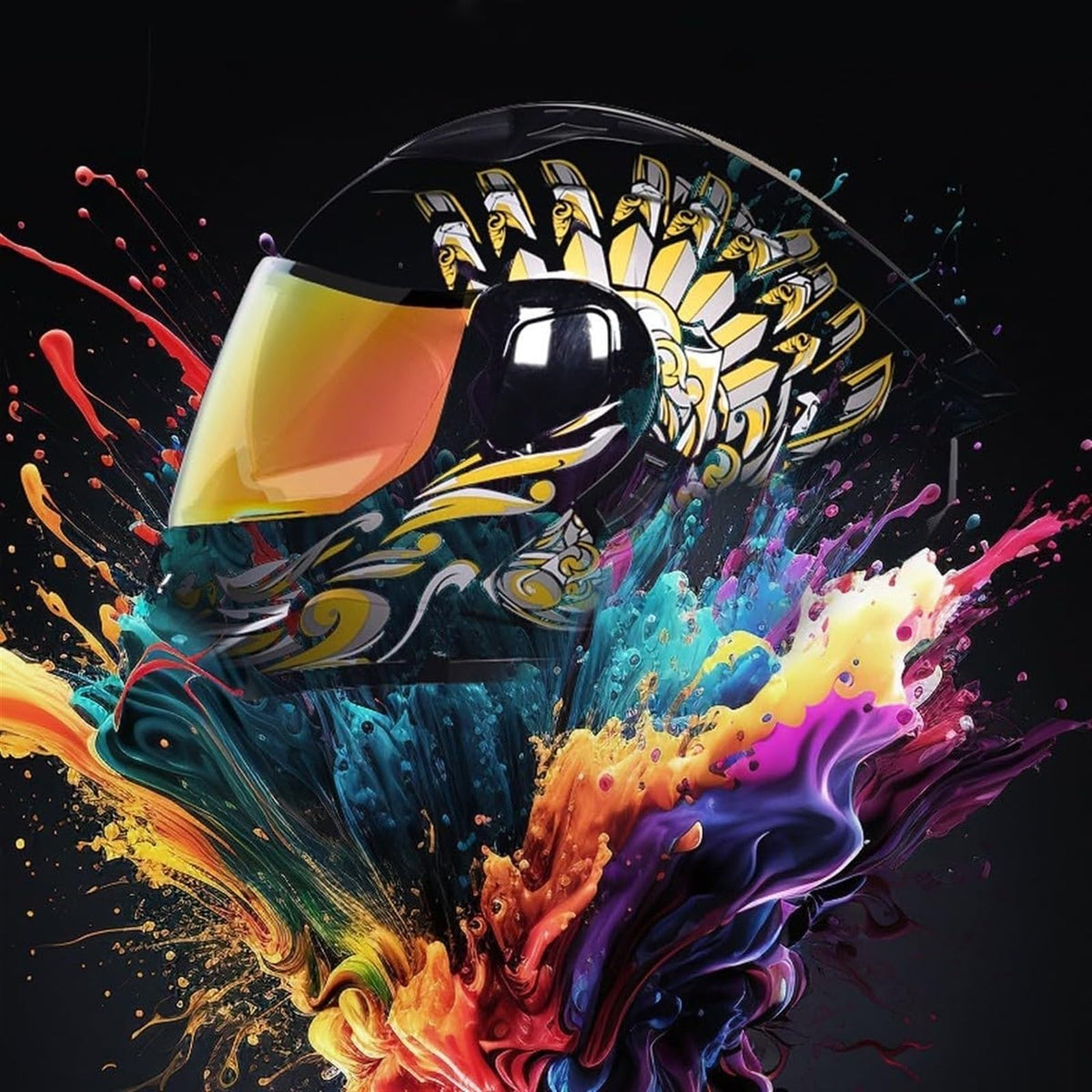 Bluetooth Modular Flip Up Full Face Motorcycle Helmet with Dual Visor Z7188