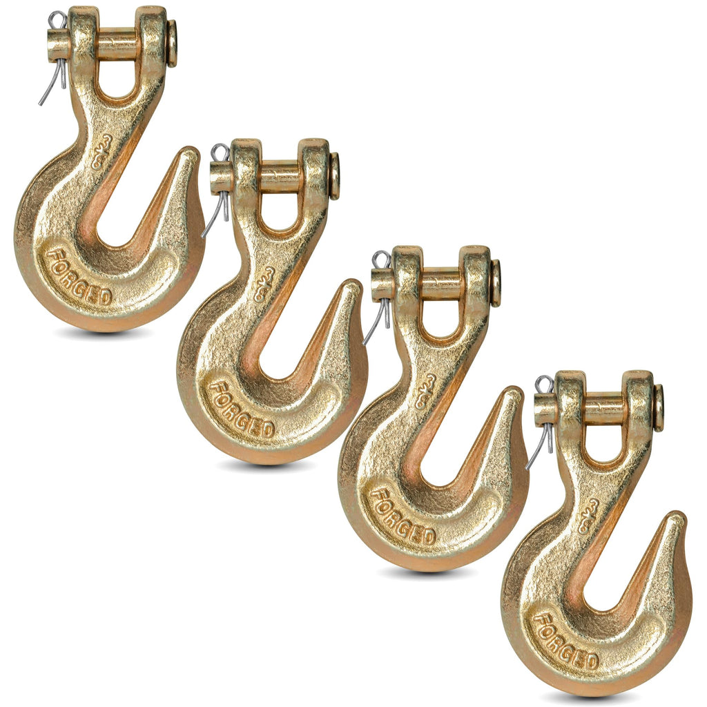 3/8" Clevis Grab Hooks 4 Pack Heavy Duty Chain Hook X6271