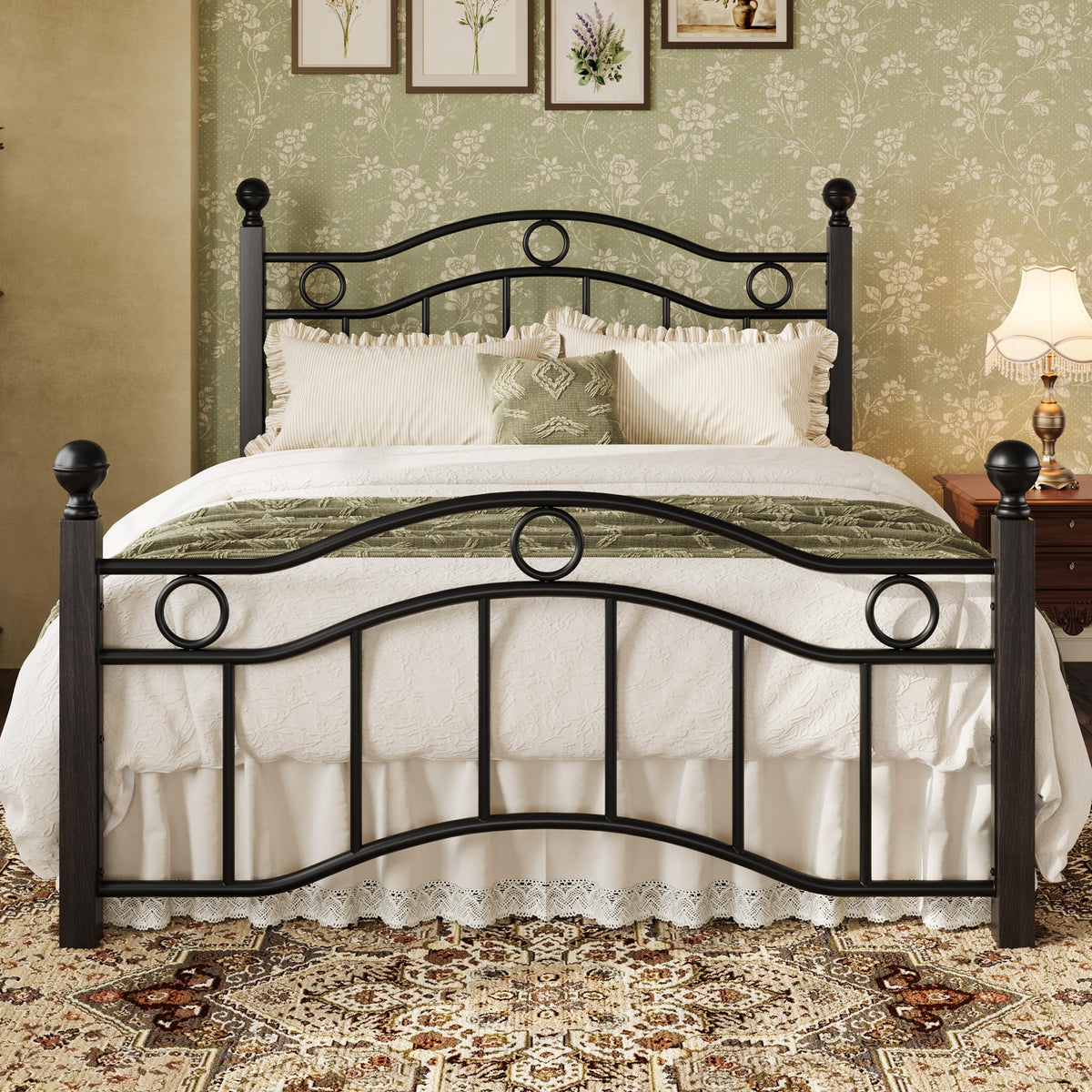 Full Size Black Metal Bed Frame N764751