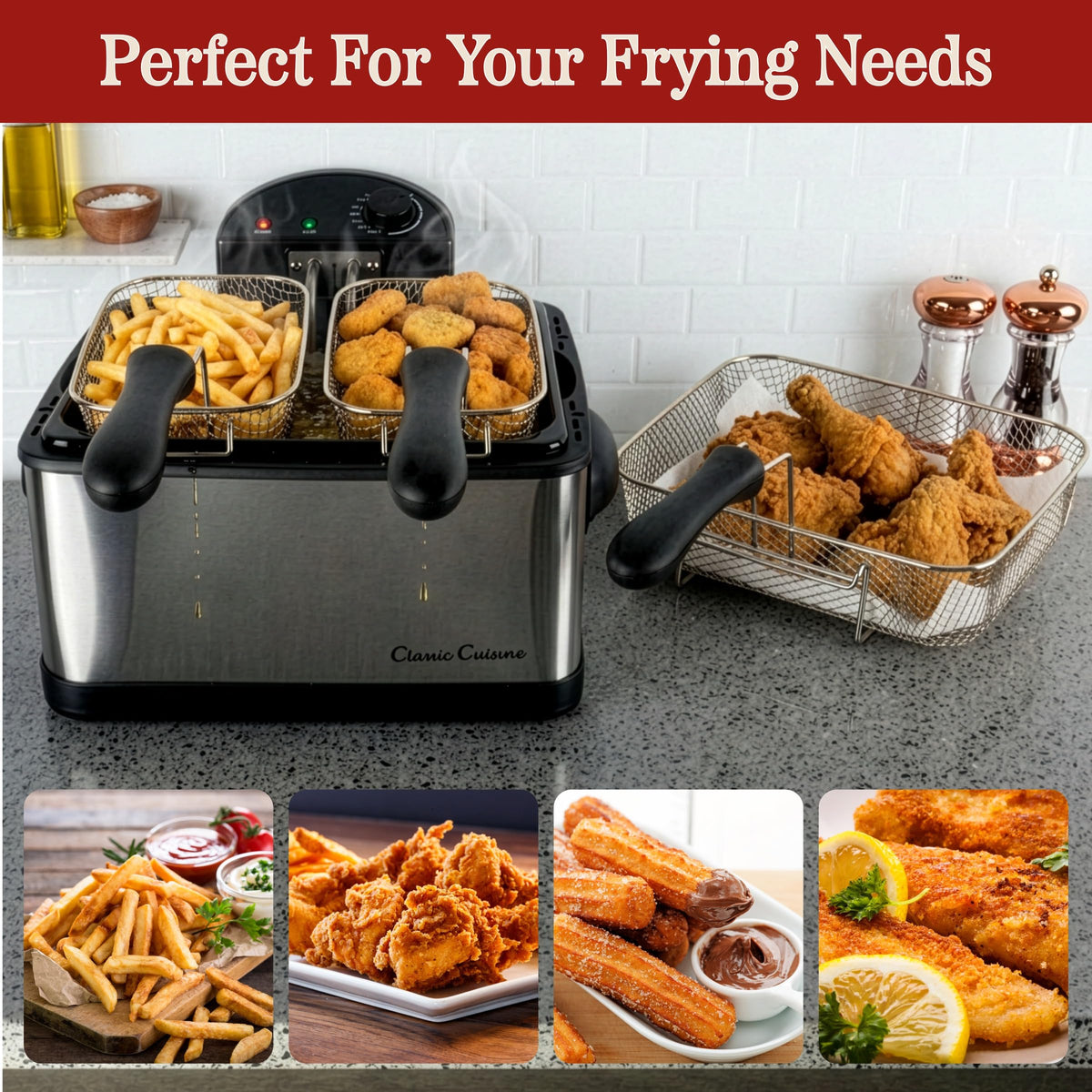 4L Electric Oil Fryer E161