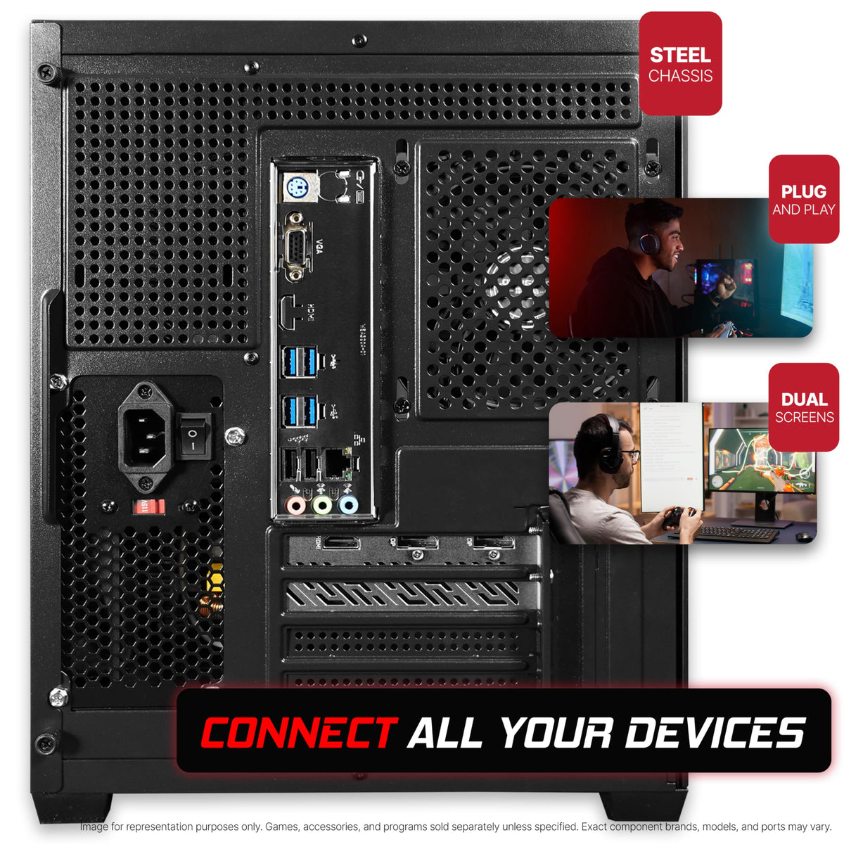 Intel Core i5-12400F GeForce RTX 3050 16GB DDR4 512GB NVMe SSD Gaming PC D392