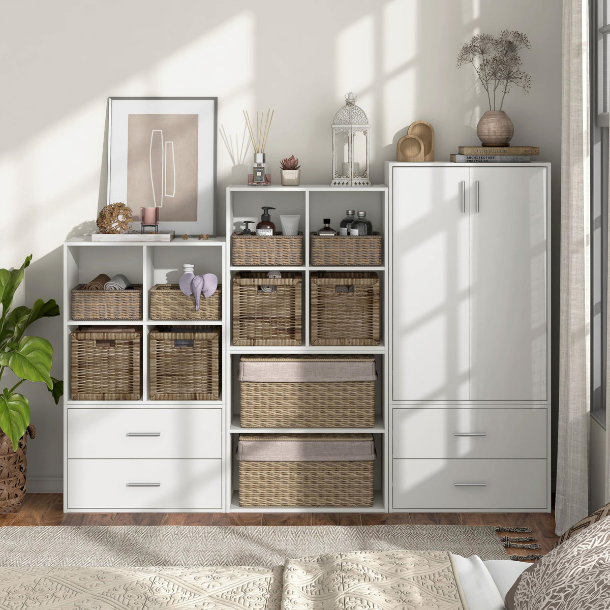 2-Drawer Wooden Stackable Storage Drawers Z9998