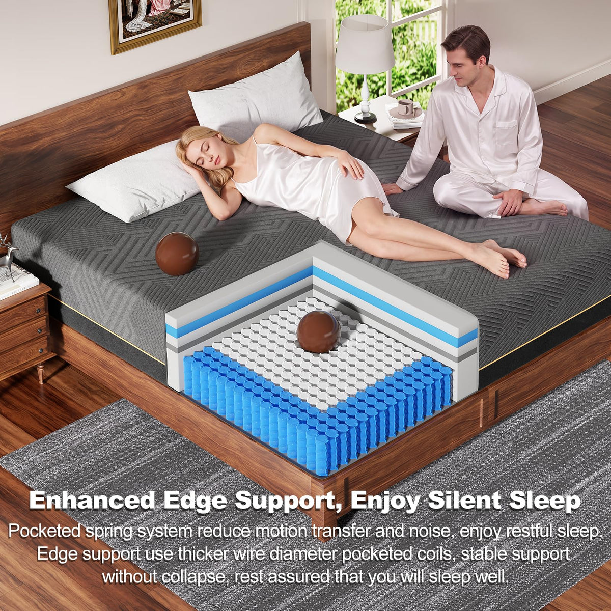 12 Inch Full Size Hybrid Mattress with Memory Foam Z34110